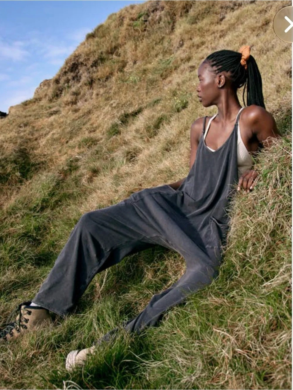 Free People FP Movement All Strapped Harem Jumpsuit in a gorgeous washed black M